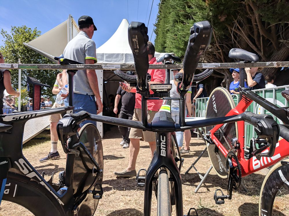 The front profile of Rohan Dennis' BMC