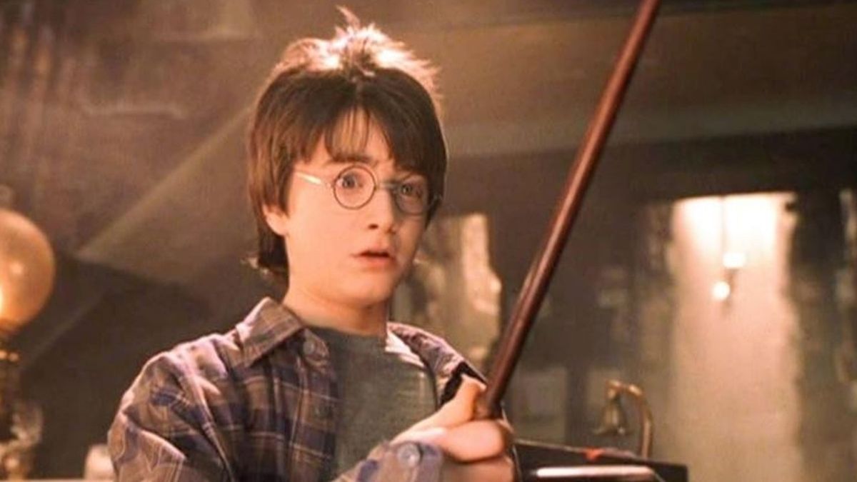 Harry Potter with a wand from Harry Potter and the Sorcerer&#039;s Stone