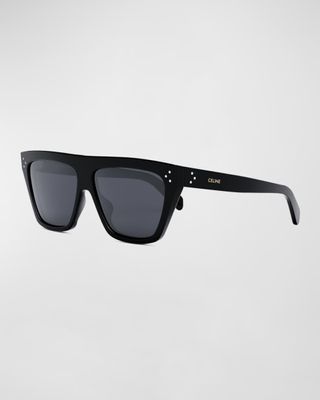 Bold 3 Dot Square Acetate Sunglasses