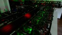 GPUs in a crypto mining farm