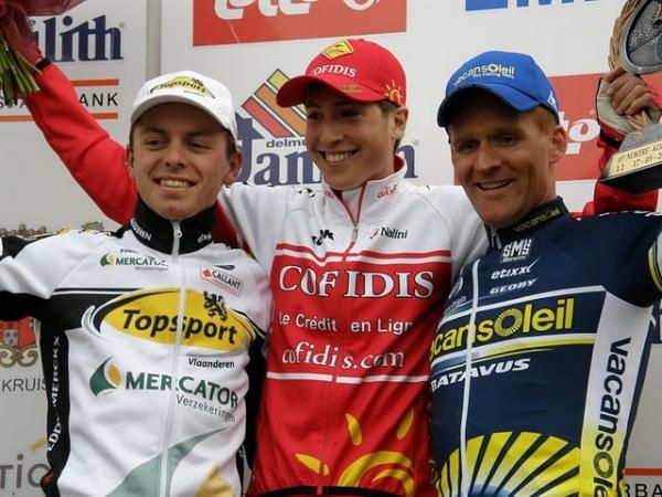 The 2010 Nokere Koerse podium