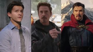 Tom Holland in Spider-Man: No Way Home, Robert Downey Jr. in Avengers: Infinity War, Benedict Cumberbatch in Doctor Strange in the Multiverse of Madness