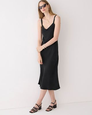 Gwyneth V-Neck Slip Dress in Cupro Blend