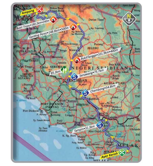Le Tour de Langkawi - Stage 5 Map
