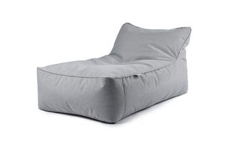 A large outdoor bean bag with raised backrest in pastel hues