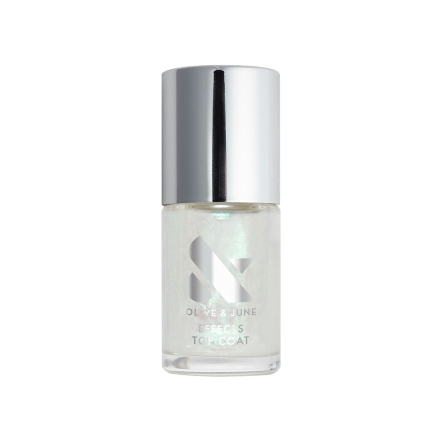 A bottle of Olive &amp;amp; June shimmery top coat.