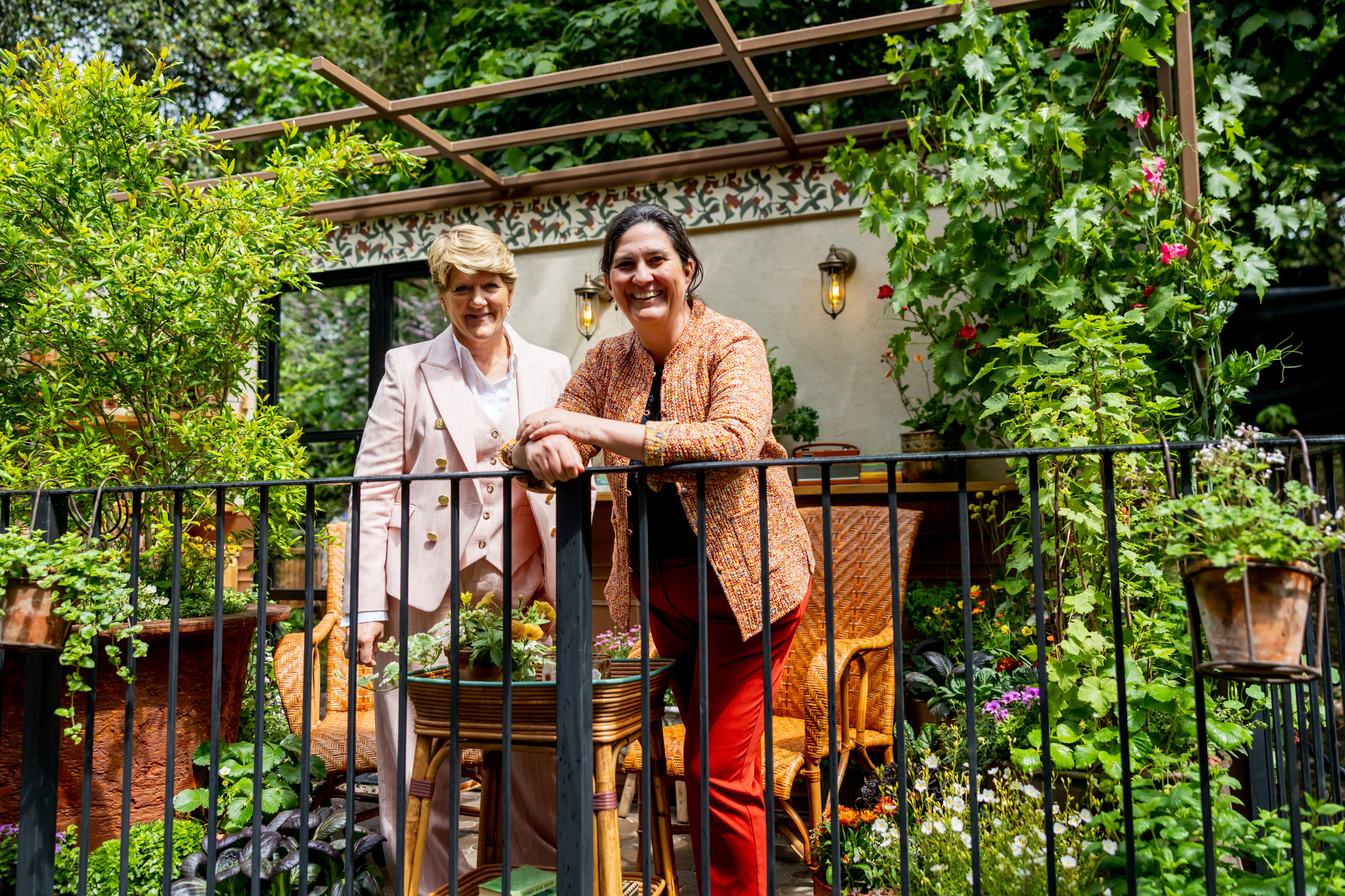 Clare Balding and Katerina Kantalis at the Viking Garden