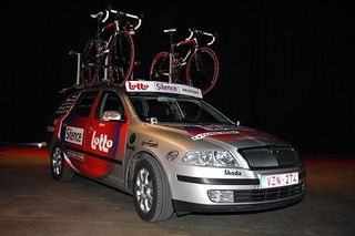 The 2008 Silence-Lotto team car – at the presentation, which Roelandts had to leave in a hurry
