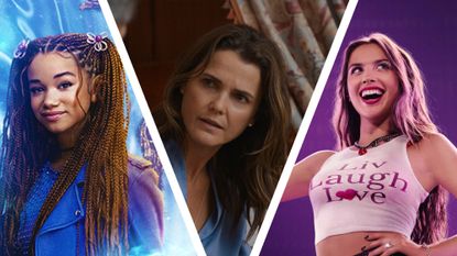 A collage image of Janice LeAnn Brown, Keri Russell and Olivia Rodrigo side by side