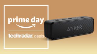 Anker Soundcore 2 on beige background with deal heading