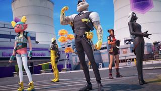 Fortnite Chapter 2 Remix Battle Pass characters stand posing next to each other