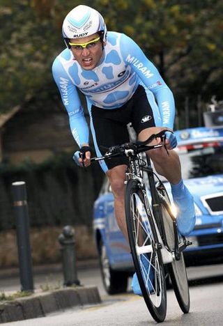 Paul Voss (Milram) en route to winning the Volta a Catalunya's opening stage.