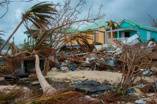 Destroyed trees and houses are seen after the Hurricane Irma and then Hurricane Maria passed through Orient Bay, St. Martin.