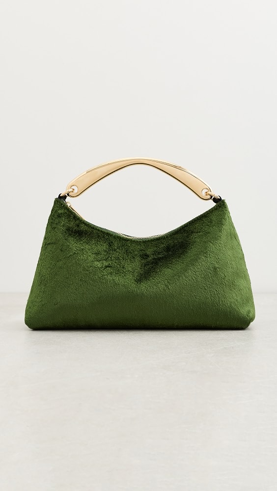 Metal Handle Rhea Bag - Olive
