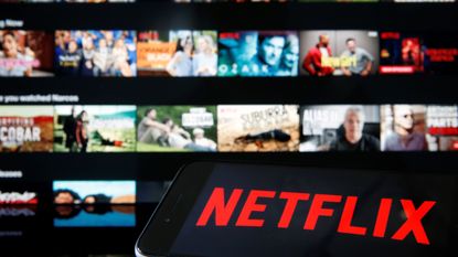 Netflix icon and Netflix home screen