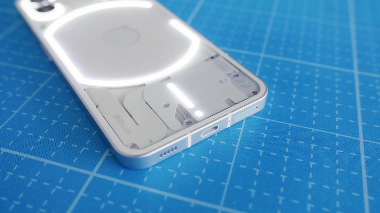 Nothing Phone bottom charger close-up