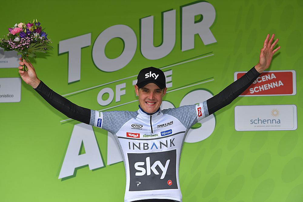 Pavel Sivakov (Team Sky) wins stage 2 at Tour of the Alps and takes the best young rider leader's jersey