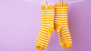 Socks on a washing line