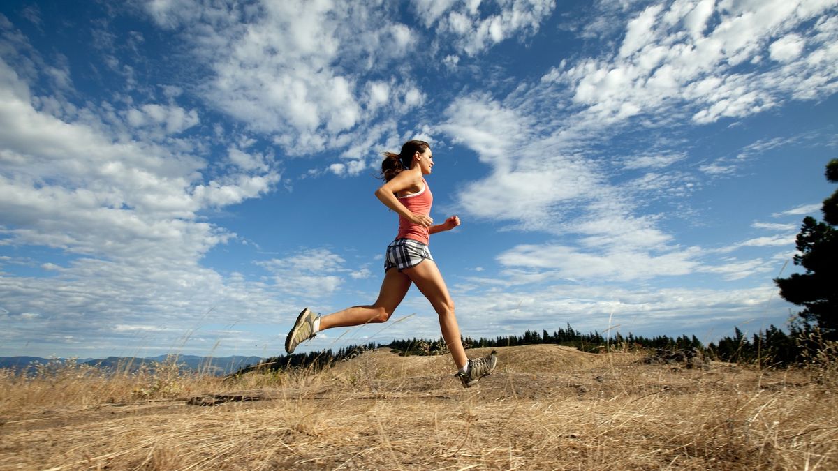 trail runner on a summer&#039;s day