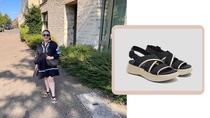 Rivkie Baum wearing Vivaia sandals