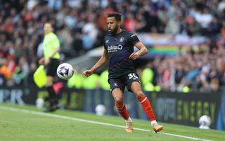 LONDON, ENGLAND - MARCH 30: Luton Town's Andros Townsend during the Premier League match between Tottenham Hotspur and Luton Town at Tottenham Hotspur Stadium on March 30, 2024 in London, England.(Photo by Rob Newell - CameraSport via Getty Images)