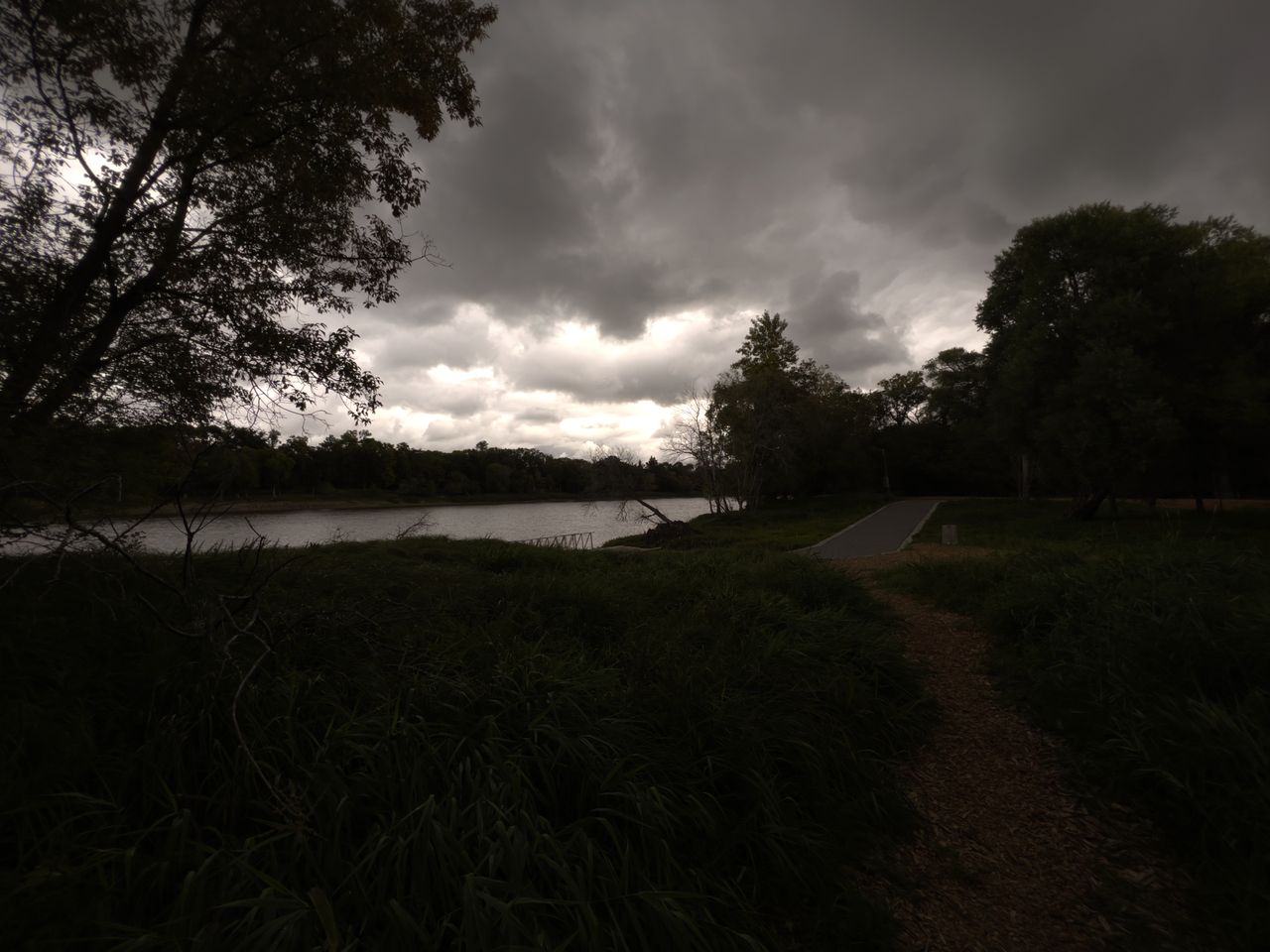Cloudy view over lake taken with iPhone 13 Pro ultra wide