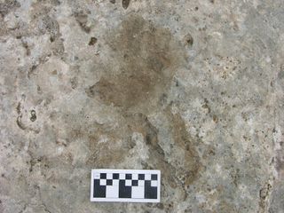 This handprint, imaged also in 2006, is one of the clearest images found in Chusang. The village was discovered in 1998.