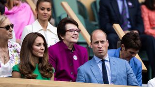 Prince William, Duke of Cambridge and The Duchess of Cambridge in the royal box at the Women's Singles Final