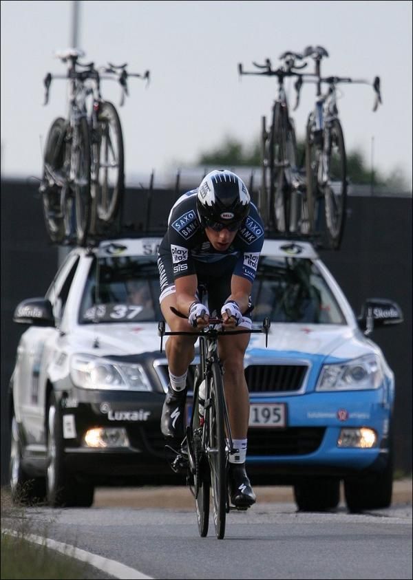 Michael M&oslash;rk&oslash;v (Team Saxo Bank) rode himself on to the podium.