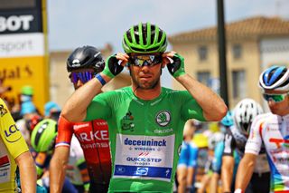 QUILLAN FRANCE JULY 10 Mark Cavendish of The United Kingdom and Team Deceuninck QuickStep Green Points Jersey at start during the 108th Tour de France 2021 Stage 14 a 1837km stage from Carcassonne to Quillan LeTour TDF2021 on July 10 2021 in Quillan France Photo by Tim de WaeleGetty Images