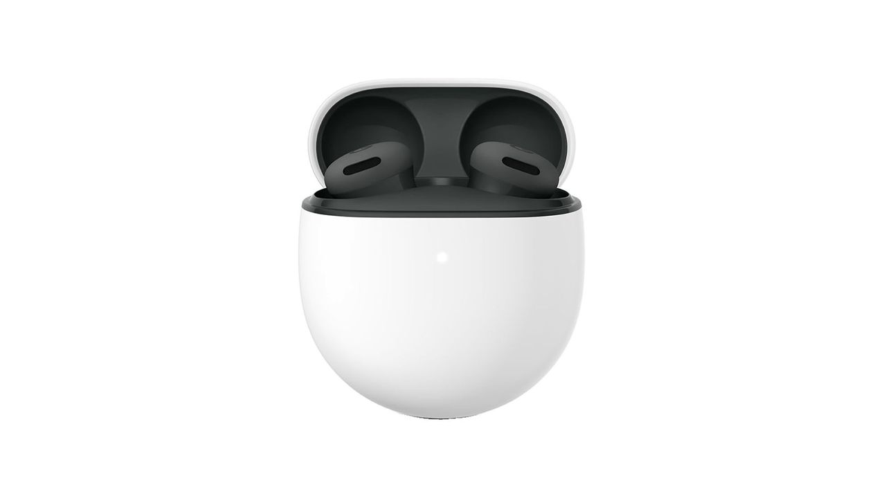 Leaked Pixel Buds 2a's case and earbuds in grey color