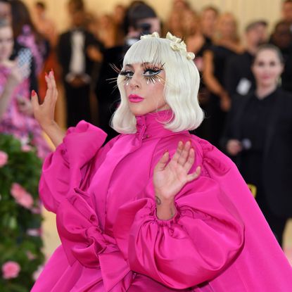 Lady Gaga pink dress