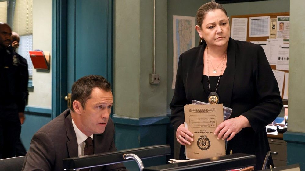 Jeffrey Donovan as Det. Frank Cosgrove and Camryn Manheim as Lieutenant Kate Dixon on Law &amp; Order