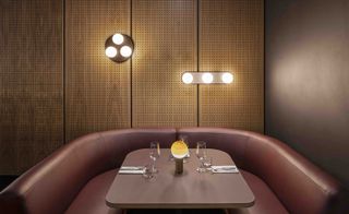 Dining room designed by Patrick Clayton-Malone at Spiritland restaurant, London, UK