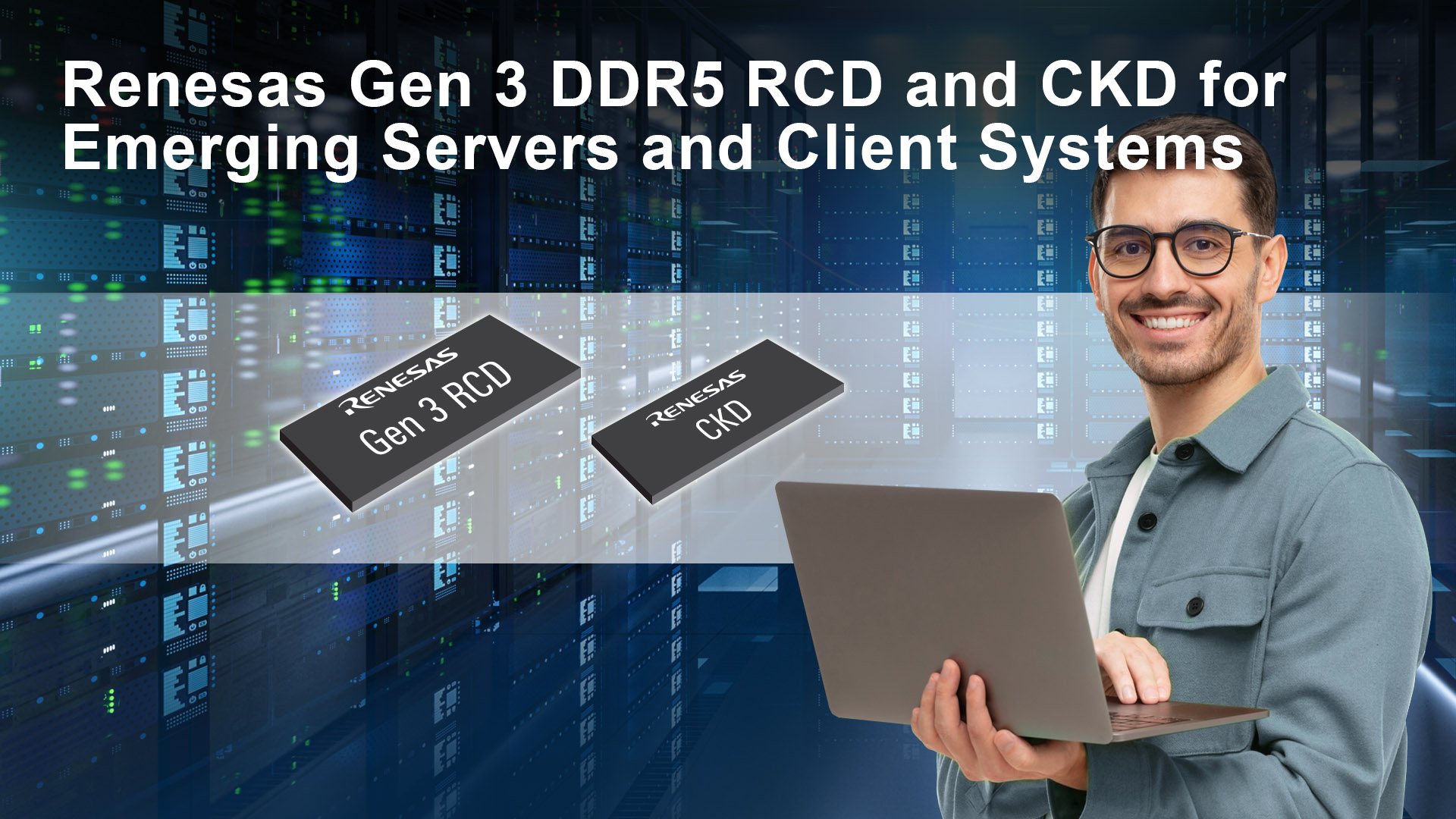 Werbebild für Renesas DDR5 CKD-Chip