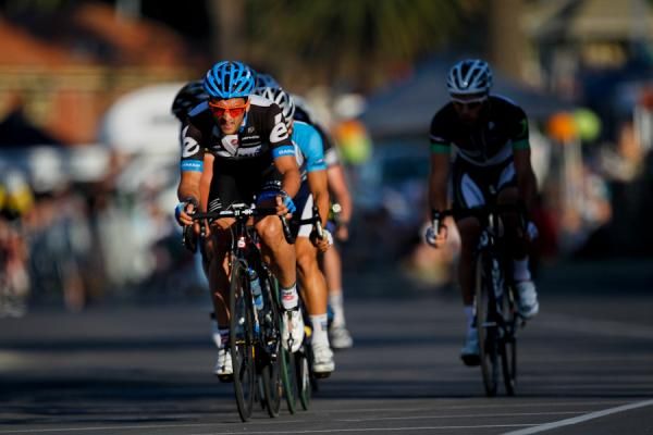 Nathan Haas leading the break.