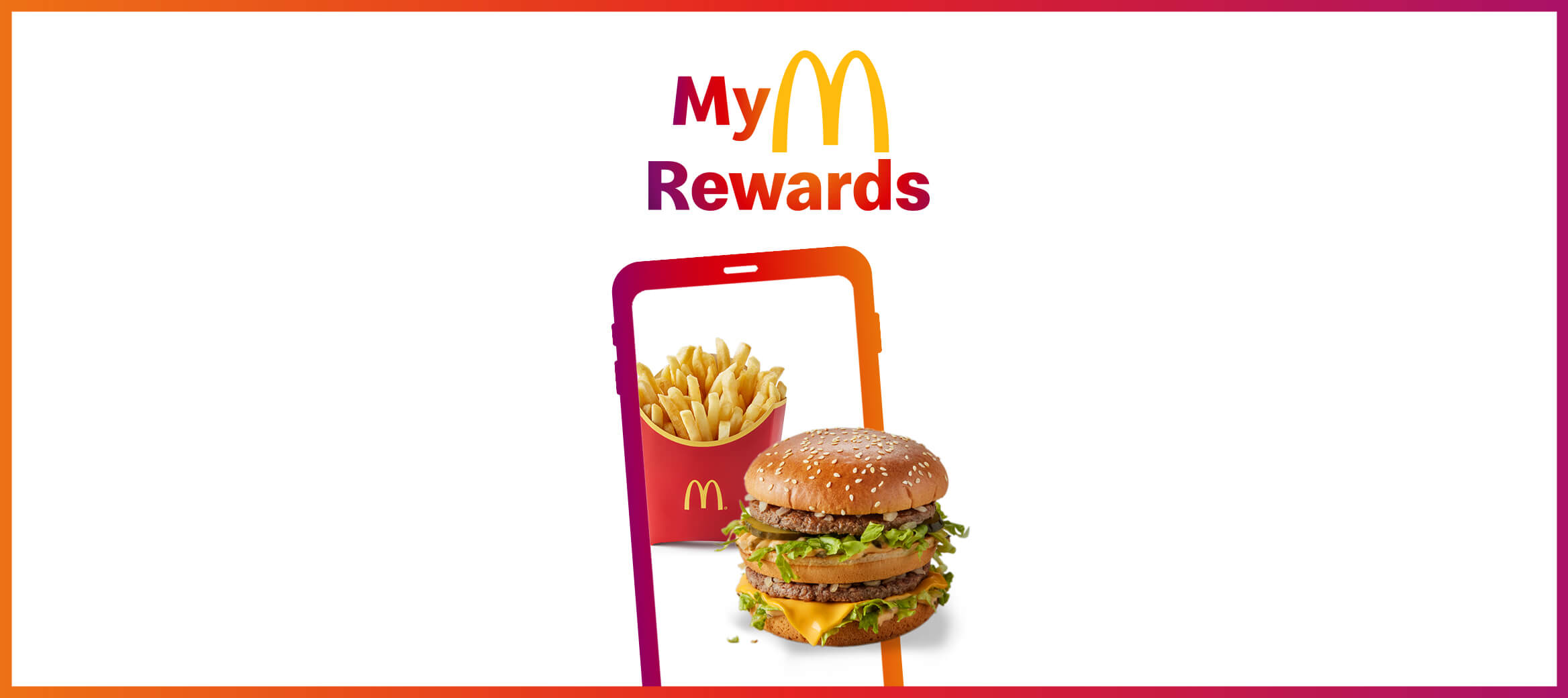 An image showing a phone, a big mac burger and McDonald&#039;s fries
