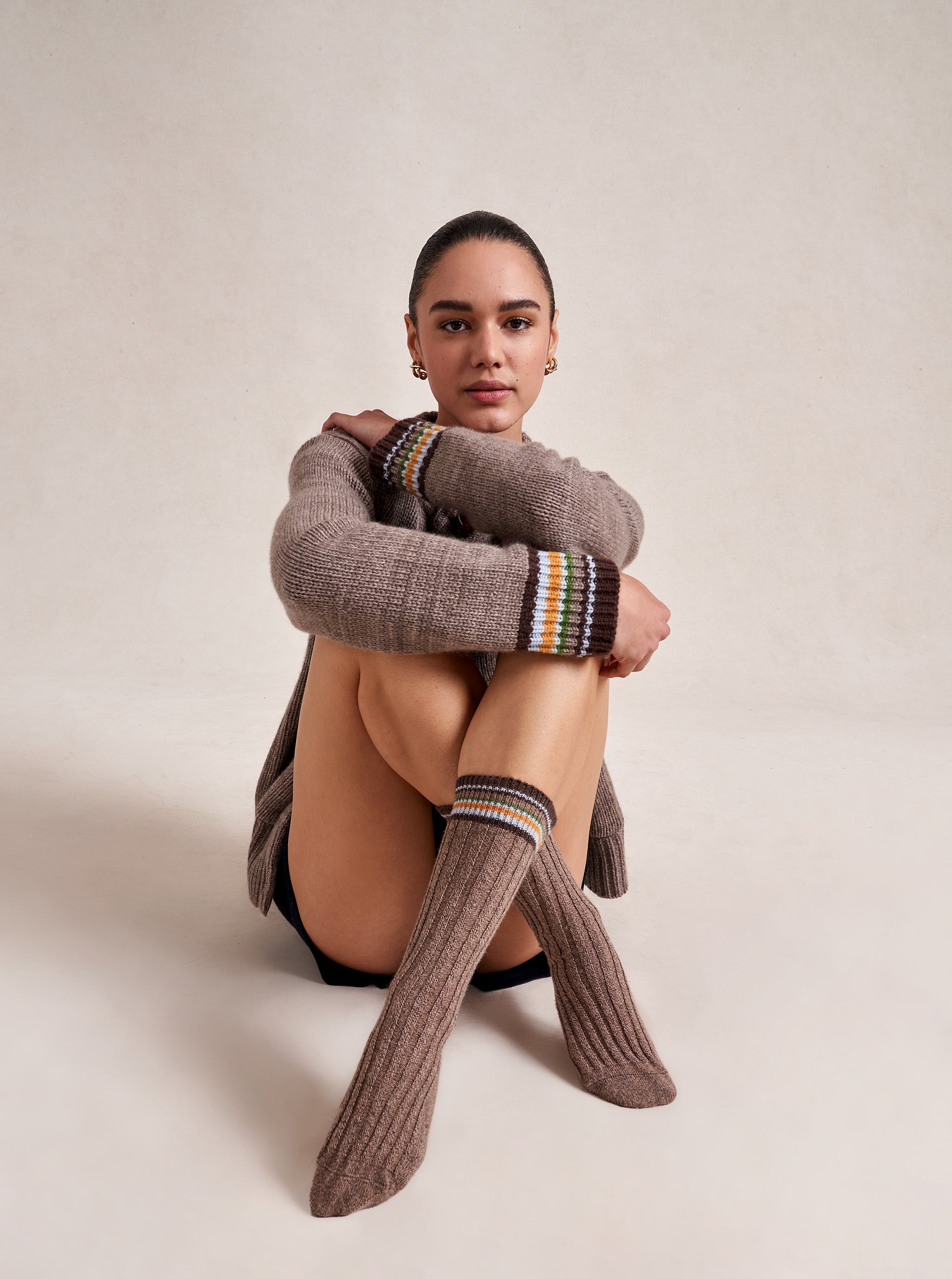 La Ligne \u0026 Birkenstock Johann Socks O/s in Tan