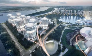 Changsha Eco City master plan by Asymptote Architects