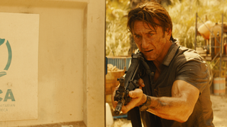Sean Penn in a still from The Gunman