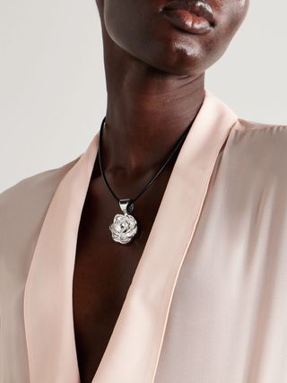 MAGDA BUTRYM, Leather and Silver-plated Necklace