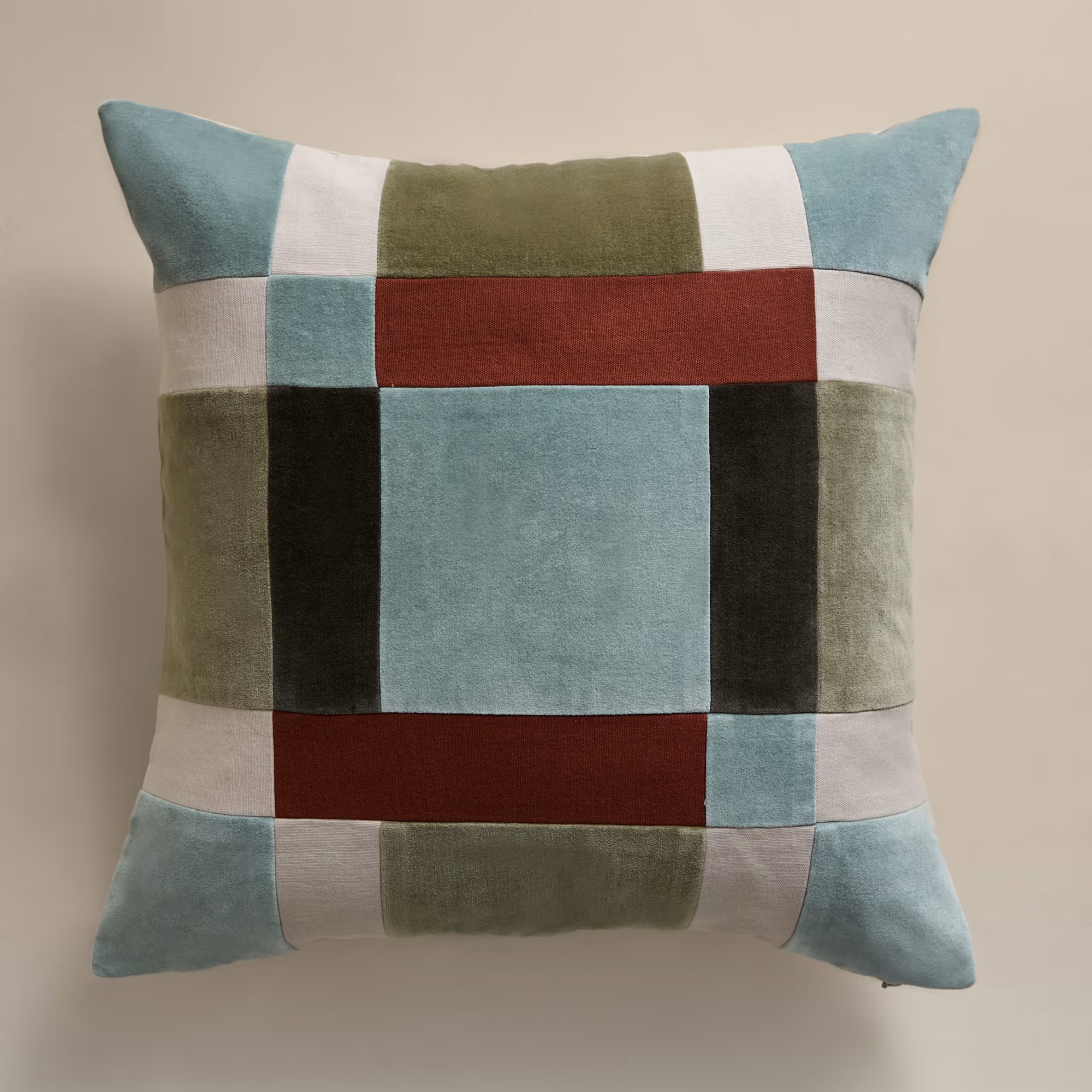 M&amp;amp;S Velvet Patchwork Cushion