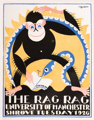 A cover of The Rag Rag, Manchester University's student newspaper. By Karl Hagedorn © The Artist’s Estate, image courtesy of Liss Llewellyn