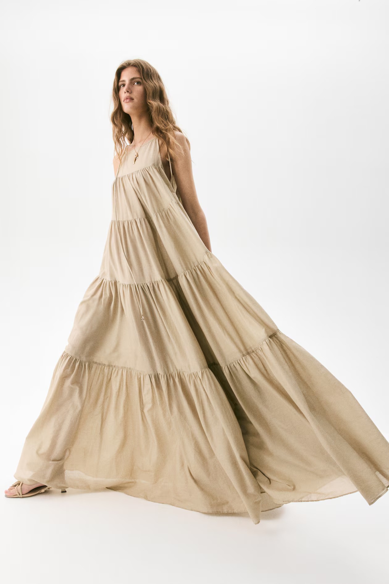 Tiered Tie-Strap Dress