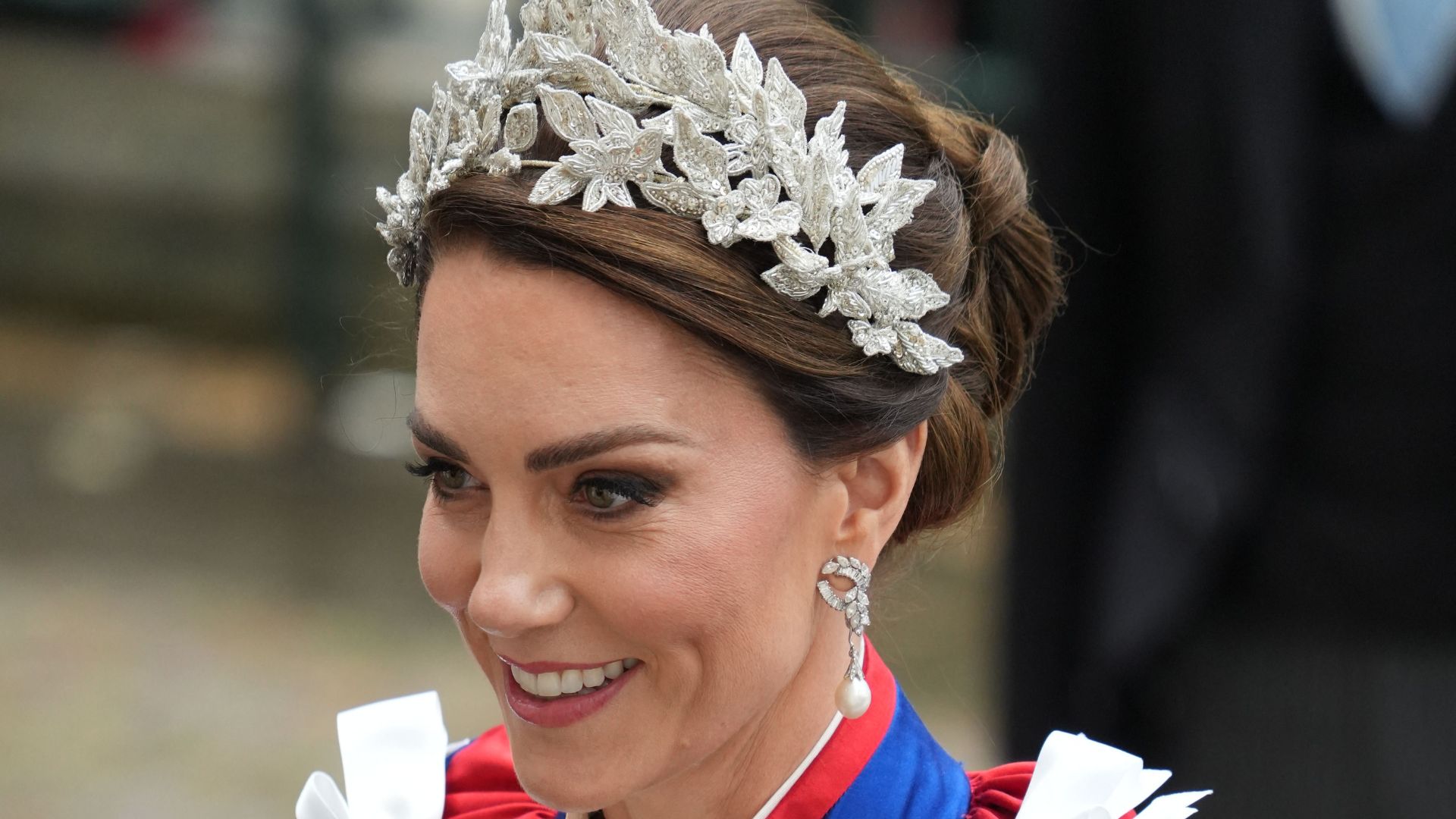 kate middleton wearing unique headpiece at the kings coronation