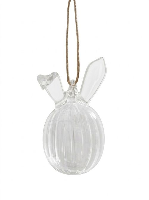Ribbed Glass Egg Bunny Decorations &ndash; Set of 4