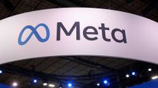 Meta logo and branding pictured on a vendor stall at the Viva Technology show at Parc des Expositions Porte de Versailles on May 24, 2024 in Paris, France.