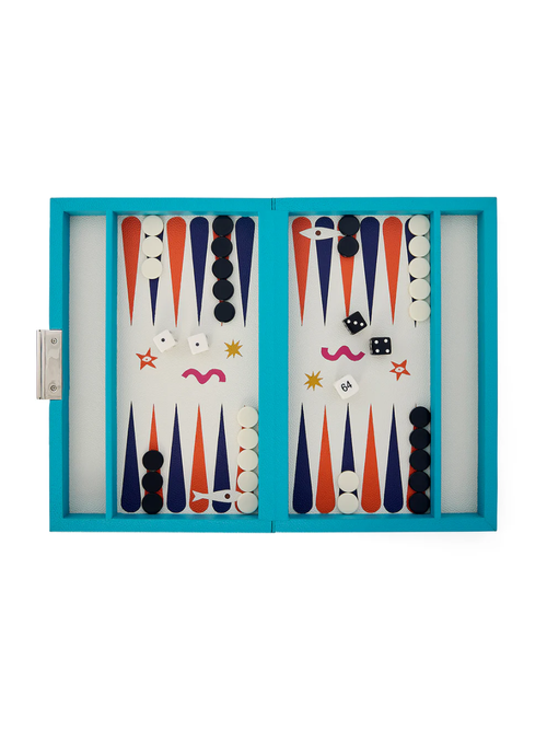 Playa Leather Backgammon Set