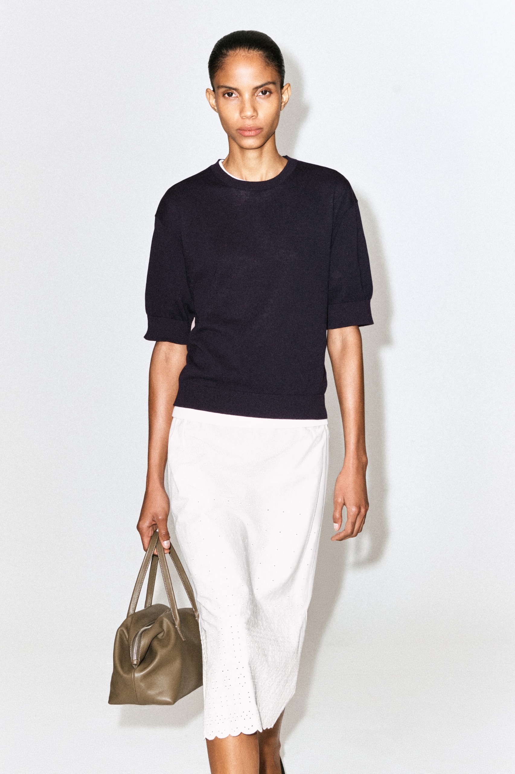 Knitted Cotton T-Shirt