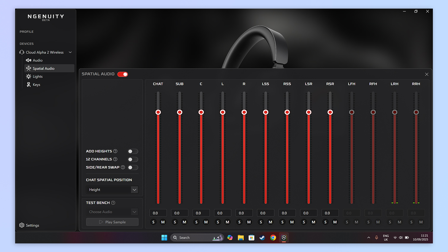 HyperX Ngenuity software screenshot